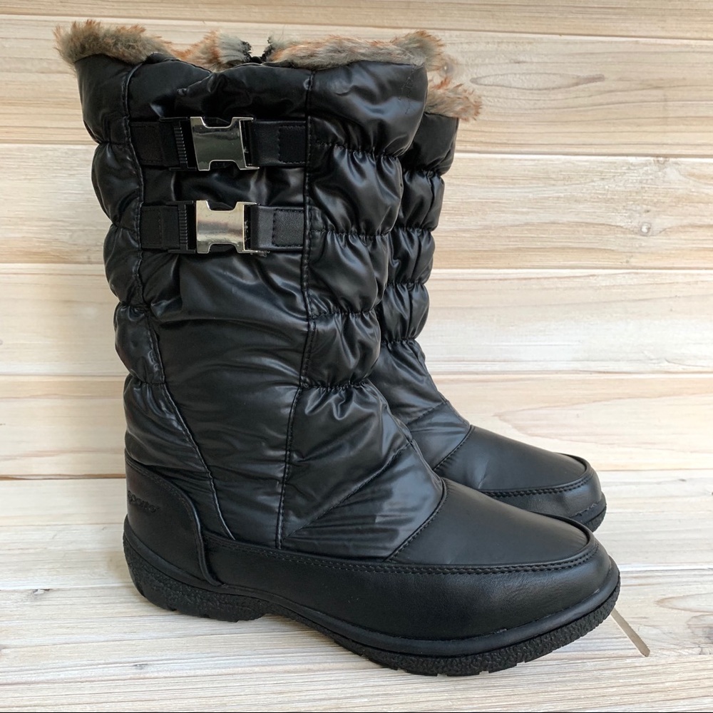 NEW Sporto Makela Black Winter Snow Boots Size 7.5